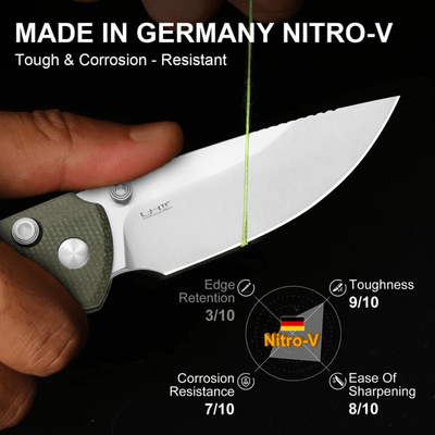 Kizer T1 BD Nitro-V,Satin,Micarta - KNIFESTOCK