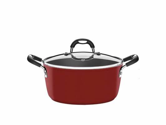 Tramontina Monaco Induction Casserole Pot 28cm/6,4l Red 28705/728 - KNIFESTOCK