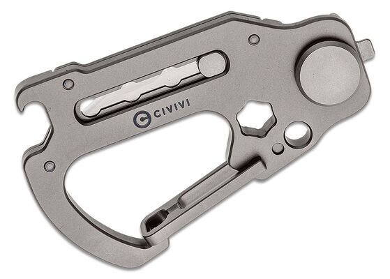 Civivi C20045-1 Polymorph Carabiner Gray Titanium  - KNIFESTOCK
