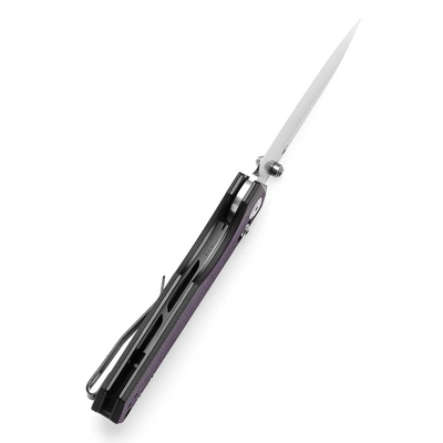 TENABLE KNIVES Beaver Stonewashed Nitro-V 0.125&#039;&#039;/3.2mm Purple and Black G10 T1105V1 - KNIFESTOCK