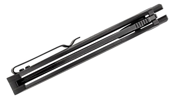 Petrified Fish PFB03 Stamp Black Stonewashed D2 Carbon Fiber With Black G10 PFB03DDW - KNIFESTOCK