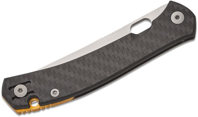 Giant Mouse ACE Bleecker Carbon Fiber &amp; Titanium / Satin Magnacut - KNIFESTOCK