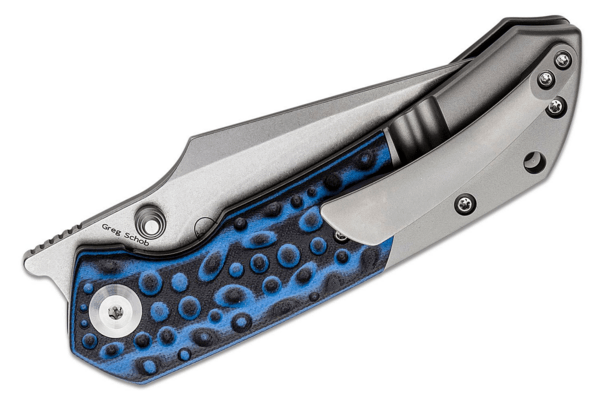 Kansept Fenrir Stonewashed CPM-S35VN Black and Blue G10 + Titanium K1034A3 - KNIFESTOCK