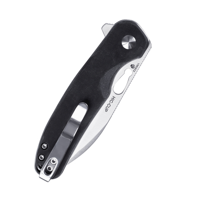KIZER Azo HIC-CUP Button Lock Knife Black Richlite V3606C2 - KNIFESTOCK