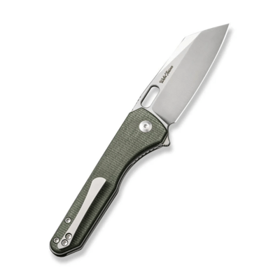 CIVIVI Nugz Green Canvas Micarta HandleSatin Finished 14C28N BladeLiner Lock C - KNIFESTOCK