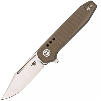 Bestech SYNTAX 154CM, Stone wash+satin, Beige G10 BG41B - KNIFESTOCK