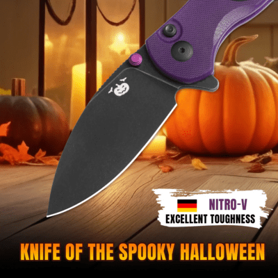 Kizer Halloween Special Button Liner Lock Mini Grouper Azo Nitro V G10 V3669A5 - KNIFESTOCK