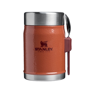 STANLEY The Legendary Food Jar + Spork .4L / 14oz Hammertone Clay (New) 10-09382-108 - KNIFESTOCK