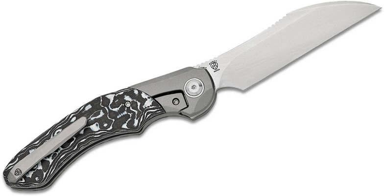 Kansept Cosmos Stonewashed CPM 20CV Titanium + White Black Nebula Carbon Fiber K1059A2 - KNIFESTOCK