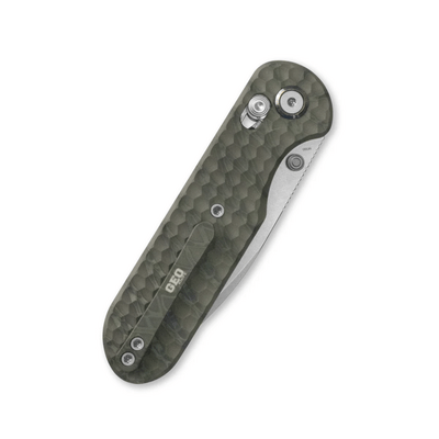 GEO Knife Ethereal Cutter SW M390 Blade Tiger Stripe Pattern Flamed Ti - KNIFESTOCK