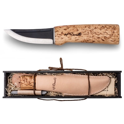 ROSELLI Hunting knife,carbon,GB with sharpening stone R100P - KNIFESTOCK