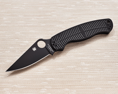 Spyderco Para Military 2 Salt Black G-10 CPM MagnaCut Black Blade Reveal 14 C81GMCBKP2 - KNIFESTOCK