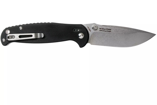 REAL STEEL H6 Blue Sheep Black Stonewashed RE-7762 - KNIFESTOCK