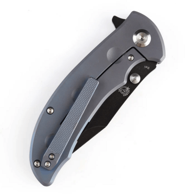 KANSEPT Rei Black Stonewashed CPM-20CV Blue Titanium Handles K1061A3 - KNIFESTOCK