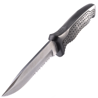 Mil-Tec COUTEAU DE CHASSE M.POIGNÉE EN CAOUTCHOUC BLANK 15386000 - KNIFESTOCK