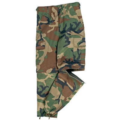 Mil-Tec US ZIP-OFF BDU PANTALON ENFANTS woodland M - KNIFESTOCK