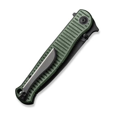 CIVIVI RS71 Green Canvas Micarta HandleBlack Stonewashed Nitro-V BladeLiner Lo - KNIFESTOCK