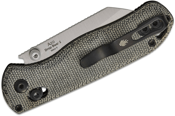 Kizer Drop Bear 2 | Nitro-V | Black &amp; Micarta | - KNIFESTOCK