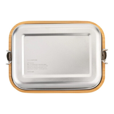 CJH Edelstahl Lunch Box XL, Bambus-Deckel ART000070 - KNIFESTOCK