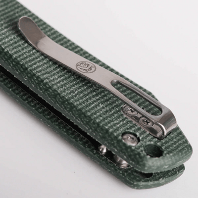 Vosteed Raccoon(Top Liner Lock) 14C28N Stonewash Green Micarta A2904 - KNIFESTOCK