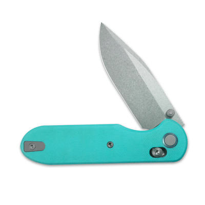 GEO Knife Ethereal Cutter SW M390 Blade Tiffany Blue G10 - KNIFESTOCK
