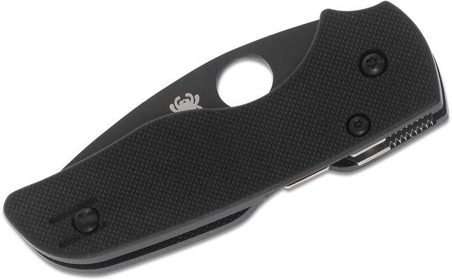 Spyderco Lil&#039; Native G-10 Black Black Blade/Compression Lock C230GPBBK - KNIFESTOCK