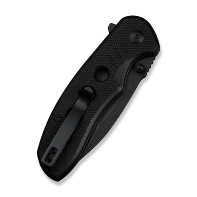 Civivi Triptych Black G10 HandleBlack Stonewashed 14C28N BladeButton Lock - KNIFESTOCK