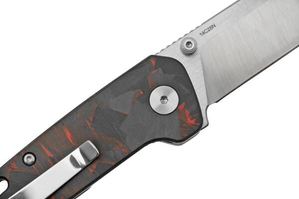 QSP Knife Penguin Mini 14C28N, CF overlay G10 Red QS130XS-E1 - KNIFESTOCK