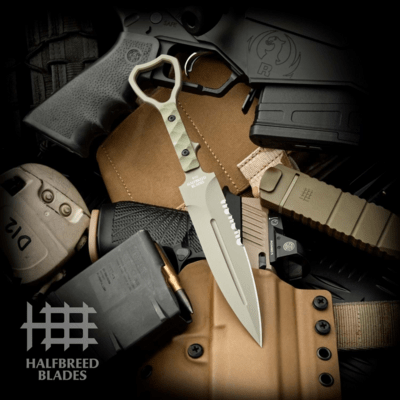 Halfbreed Blades Compact Clearance Knife XL - Fixed Blade CCK-01 XL ODG - K110 - KNIFESTOCK