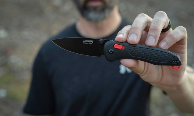Camillus EXPLORER EDGE? / 7,5&quot; CAŁKOWITA DŁUGOŚĆ / 3&quot; OSTRZE DROP POINT / 3CR13 / BLISTER P - KNIFESTOCK