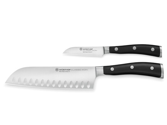 Wusthof CLASSIC IKON Messenset 2-delig - Santoku, groentemes 1120360201 - KNIFESTOCK