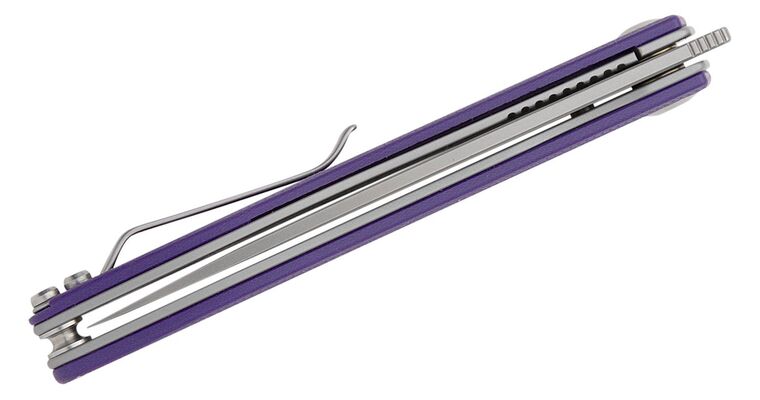 SENCUT Jubil Purple G10 Handle Stonewashed D2 Blade S20029-1 - KNIFESTOCK