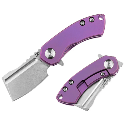 Kansept Mini Korvid Stonewashed CPM-S35VN Purple Anodized Titanium K3030A4 - KNIFESTOCK