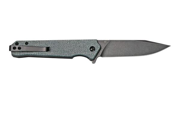 QSP Knife Mamba V2, Black Stonewash D2 Blade, Blue Micarta Handle QS111-H2 - KNIFESTOCK