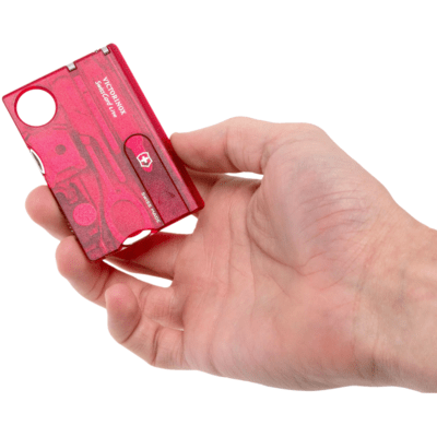 Victorinox SwissCard Lite, rosso traslucido 0.7300.T - KNIFESTOCK