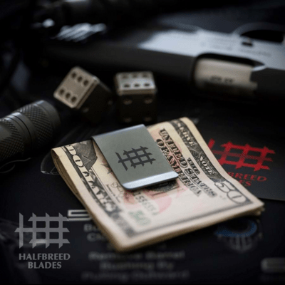 Halfbreed Blades Cash Card Clip CCC-01 ODG - Titanium - KNIFESTOCK