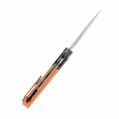 KANSEPT Shikari, 154CM, Aluminum + Orange G10 T2027B2 - KNIFESTOCK