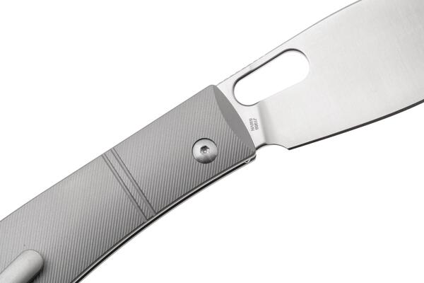 CJRB Sasaya Titan Gray, Satin S35VN, Milled Titanium J1959G-GY - KNIFESTOCK