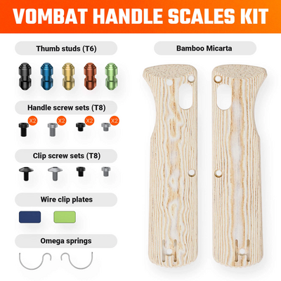 Vosteed Vombat Handle Bamboo Micarta Sahara Drift W0110 - KNIFESTOCK