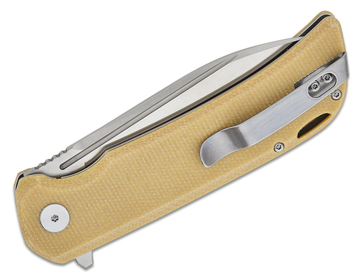 Petrified Fish PFB05 Tunny Satin 14C28N Brown Micarta PFB05BRMS - KNIFESTOCK