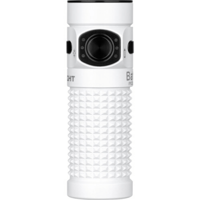Latarka Olight Baton 4 Premium Edition z bezprzewodowym etui ładującym (biała, 1300 lumenów) - KNIFESTOCK