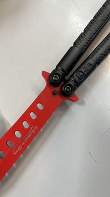 RUI 01RU017 Balisong Trainer Klinge aus Edelstahl Rot - KNIFESTOCK