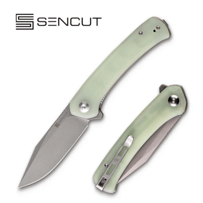 Sencut Snap Natural G10 HandleGray S/S LinerGray Stonewashed 9Cr18MoV Blade SA05C-V1 - KNIFESTOCK