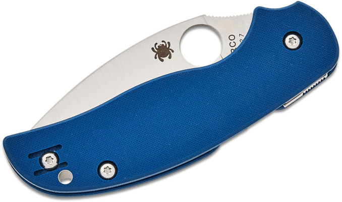 Spyderco SAGE 5 COBALT BLUE G-10 CPM SPY27 PLAINEDGE - KNIFESTOCK