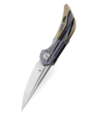 Bestech VIGIL M390, Satin, Titanium, Blue BT2201B - KNIFESTOCK