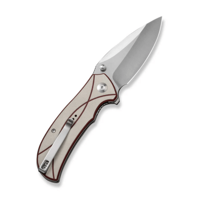 Sencut Hyrax Ivory / Red G10 Handle Satin Finished 9Cr18MoV BladeLiner Lock S23 - KNIFESTOCK