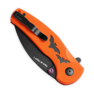 Kizer Halloween Special Button Liner Lock Mini Grouper Azo Nitro V G10 V3669A4 - KNIFESTOCK