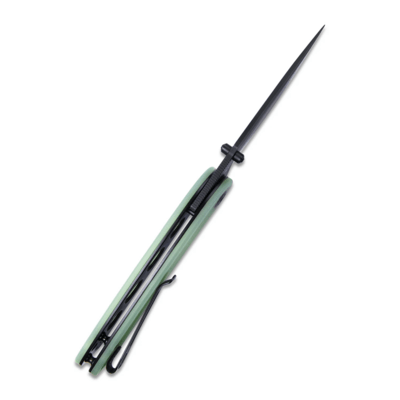 KUBEY Momentum Sherif Manganas Design Liner Lock Front Flipper Couteau Pliant Manche Jade G10 KU344C - KNIFESTOCK