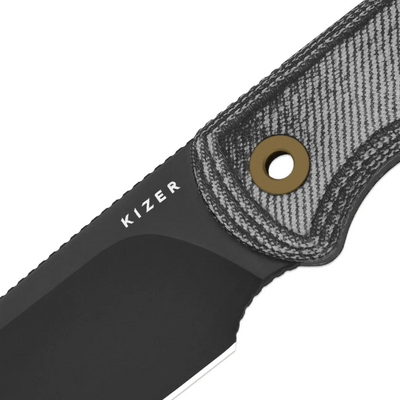 Kizer Drop Bear Fix S45VN,Matte DLC Ultra,Micarta - KNIFESTOCK