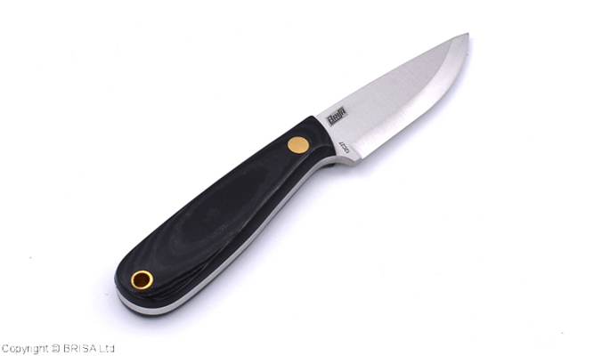 Brisa Necker 70-Black micarta 12C27 Scandi Sheath Multicarry 70 BRS-008-9806-1548 - KNIFESTOCK